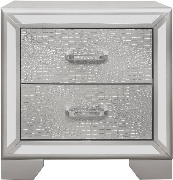 Homelegance® Aveline Silver Nightstand-1