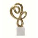 A & B Home Gold/White Swirl Sculpture-1