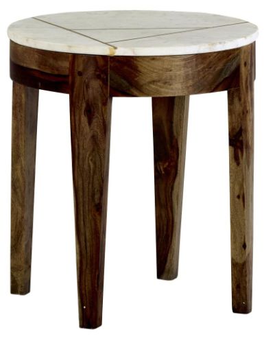 Jaipur Furniture Marmoreal White Marble Lamp Table-0