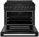 ZLINE Marino 36" Black Stainless Steel Pro Style Dual Fuel Range with 6-Burner DuoPro™ Cooktop and Electric Convection Oven-1