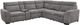 Parker House® Kline 6-Piece Nightfall Modular Slider Sectional with Extensions Footrests-1