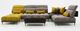 VIG Furniture David Ferrari 2-Piece Grey/Yellow Sectional Sofa with Ottoman Set-1