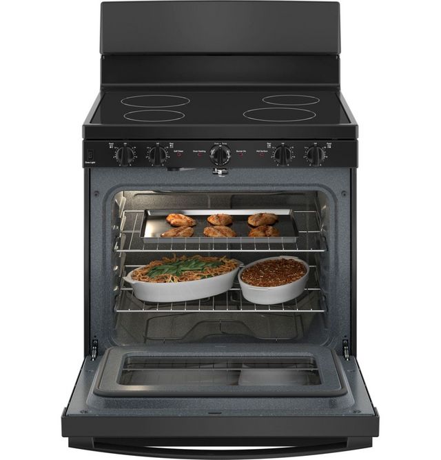 GE® 30" Black Freestanding Electric Range-3