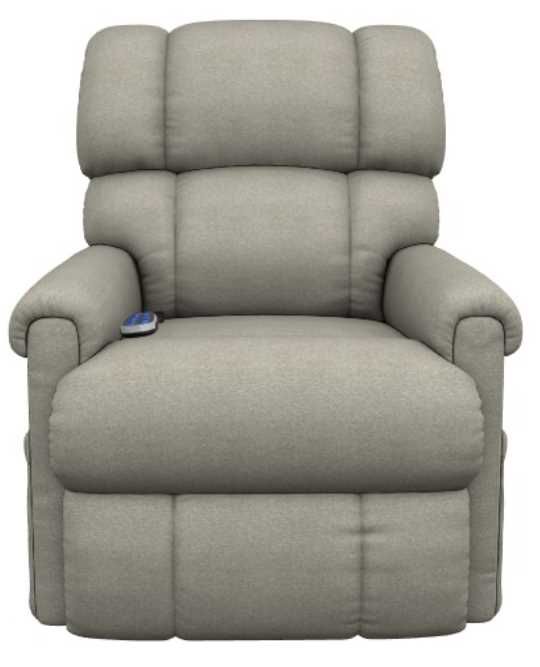 La-Z-Boy® Pinnacle Platinum Dove Power Lift Recliner with Headrest and Lumbar-1