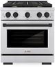 ZLINE Autograph Edition Paramount 30" Stainless Steel Pro Style Dual Fuel Range with Matte Black Accents-0