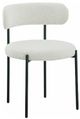 Meridian Furniture Beacon Cream/Black Boucle Upholstered Dining Chair-0
