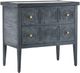 Currey & Company Santos Vintage Navy/Brushed Brass/Clear Chest-0