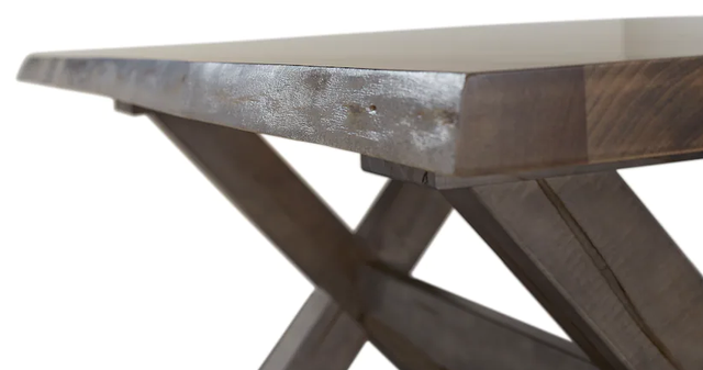 Bassett® Furniture Customizable BenchMade Crossbuck 72" Live Edge Dining Table-2
