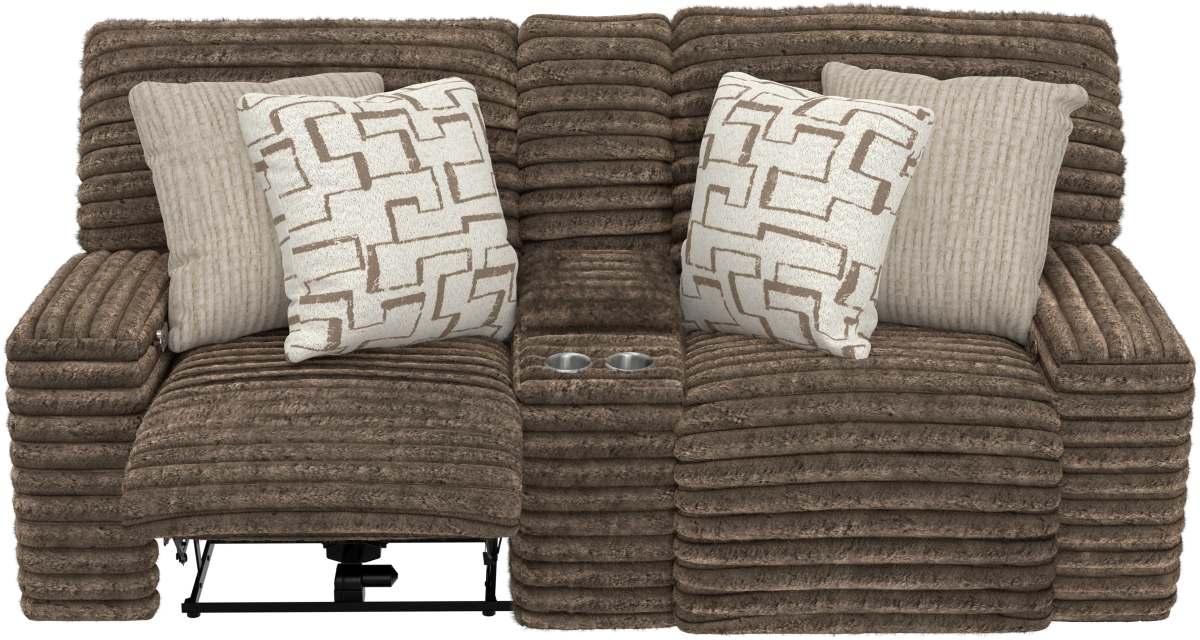 Catnapper® Lynx Mocha Power Reclining Console Loveseat with Zero