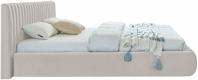 Meridian Furniture Nico Cream Upholstered Full Panel Bed-2