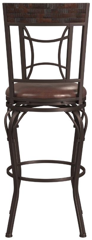 HH2 Home Granada Dark Chestnut Swivel Bar Stool-3
