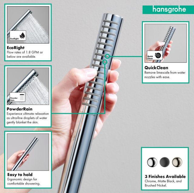 Hansgrohe Pulsify S Chrome Baton Handshower with 2.5 GPM-2