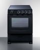 Summit® White Pearl Series 24" Black Slide-In Electric Range-0