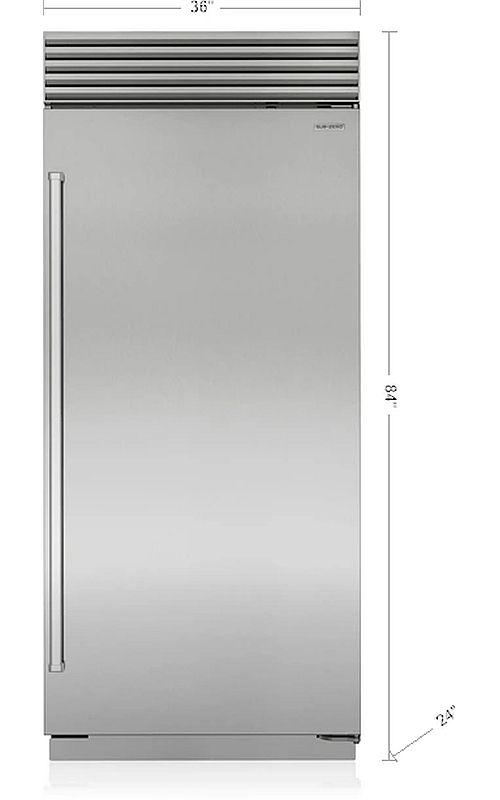 Sub-Zero® Classic Series 36" 20.6 Cu. Ft. Stainless Steel Column Freezer-1