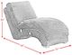 Elements International Nori Black Chaise with Heat Massage, USBC and LED-2