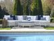 Century® Tangier Light Gray Concreate/Teak Outdoor Occasional Table with Natural Base-1