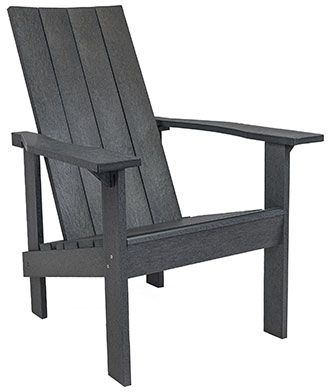 C R Plastics Modern Slate Grey Adirondack Chair