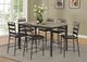 Nationwide Furniture Distributors 7 Piece Black/Weathered Brown Pub Dining Set-0