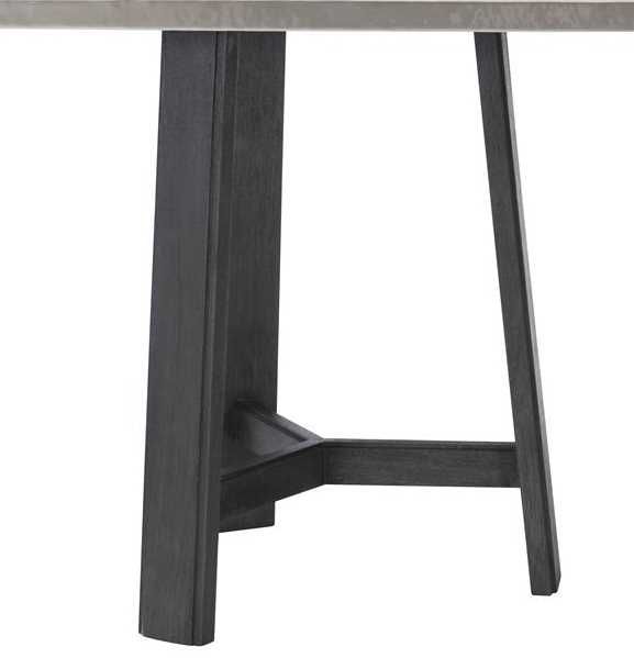Bernhardt Harding Glacier Stainless Steel 80" Pub Table with Midnight Black Double Pedestal -3