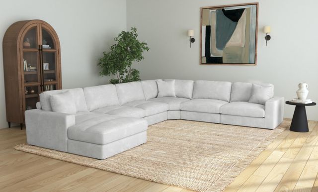 Elements International Arizona 6-Piece Steno Stone Modular Sectional and Left-Arm Facing Chaise-4