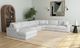 Elements International Arizona 6-Piece Steno Stone Modular Sectional and Left-Arm Facing Chaise-4