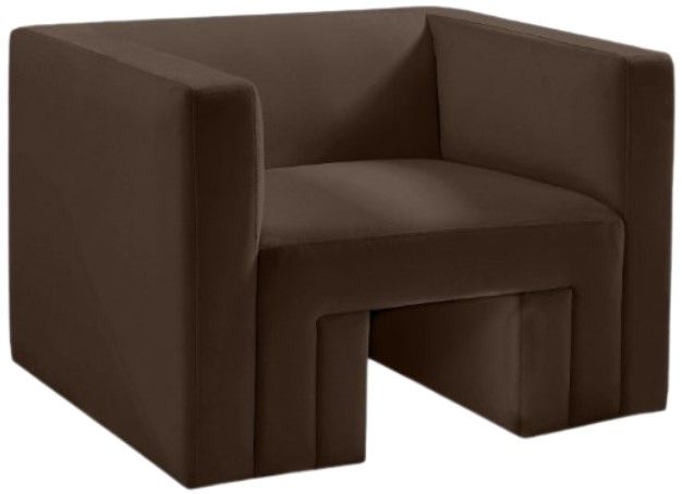 Meridian Furniture Henson Brown Velvet Chair-0