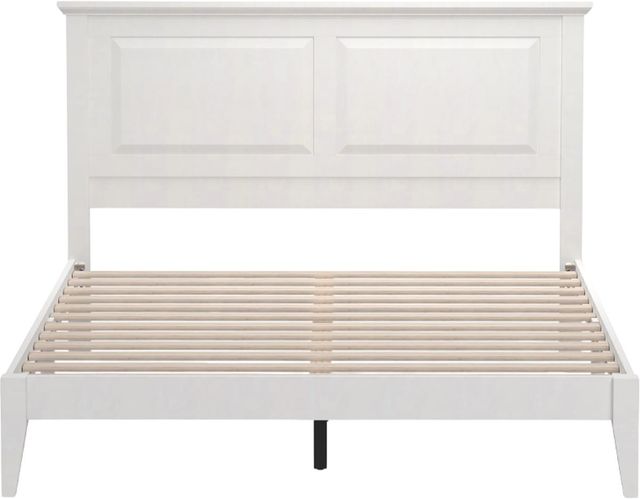 Rize Home Cottage Style Gloss White Queen 48" Panel Bed-1