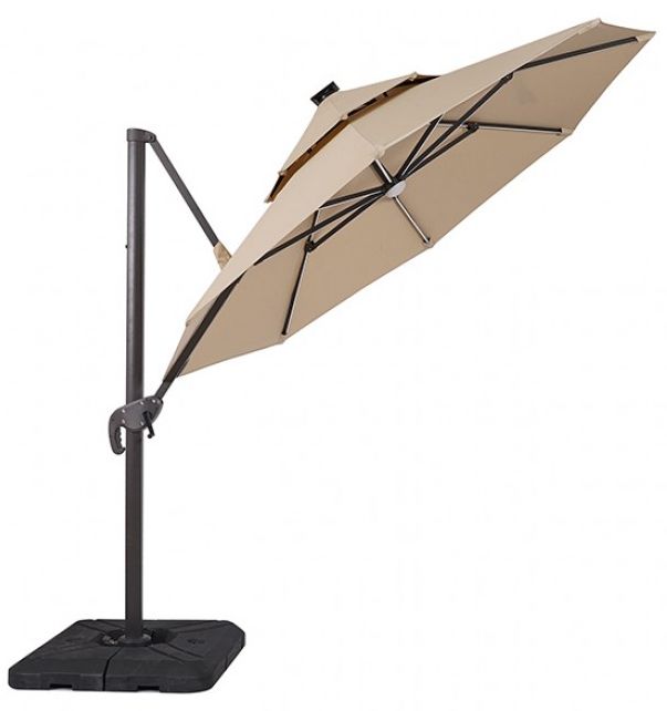 Furniture of America® Fera Beige Aluminum/Polyester Outdoor Umbrella-4