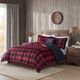 Olliix by Woolrich Alton Red/Black Buffalo Check King Plush to Sherpa Down Alternative Comforter Set-5