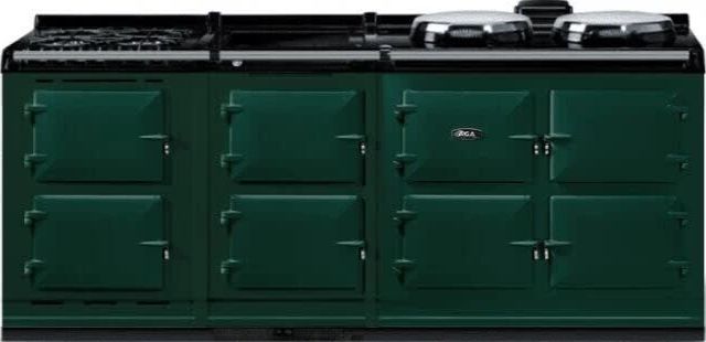 AGA™ eR7 210 Classic Cast Iron 83" British Racing Green Pro Style Dual Fuel Range-0