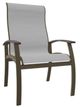 Telescope Casual Belle Isle Abalone/Beachwood Aluminum/Fabric Outdoor Sling Supreme Arm Chair with Boardwalk Rustic Polymer Arm Accent-0
