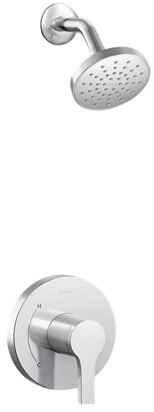 KOHLER® Elate® Rite-Temp® Polished Chrome 1.5 GPM Shower Trim Kit-0