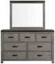 Elements International Wide 4-Piece Gray Queen Panel Bedroom Set-2