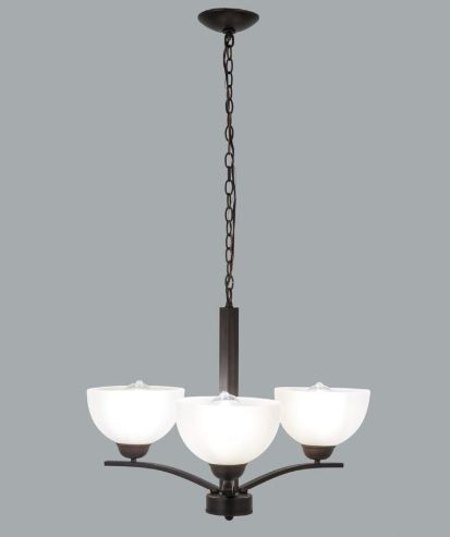 YHD Alta Peak Robust Coffee Brown 3-Light Chandelier-1