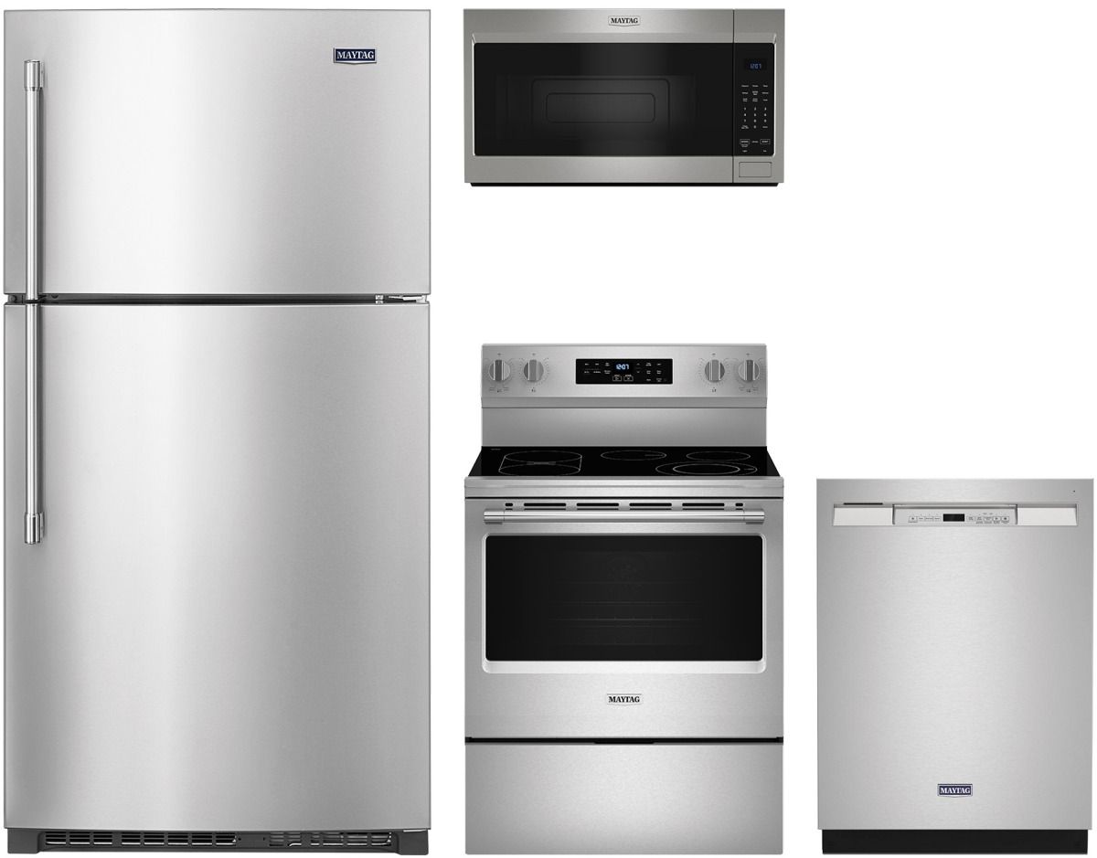 Maytag® 4 Piece Fingerprint Resistant Stainless Steel Kitchen Package