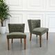Nest Home Collections Charlie Forest Green/Gray Wash Dining Chair-1