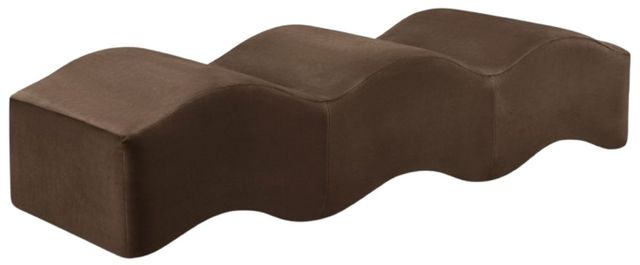 Meridian Furniture Wave Brown Velvet Upholstered Bench-0
