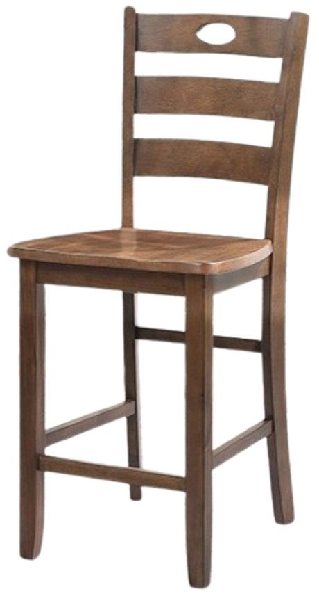Furniture of America® Lubbock 5-Piece Walnut Counter Height Dining Table Set-3