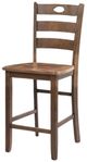 Furniture of America® Lubbock 5-Piece Walnut Counter Height Dining Table Set-3