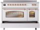 Ilve® Nostalgie II Series 48" White Pro Style Induction Range-4