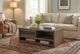 Sunny Designs™ Brown Coffee Table with Sliding Doors and Casters-1