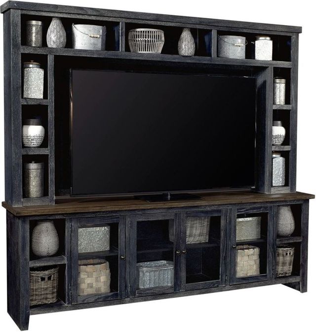 aspenhome® Eastport Drifted Black 97" Console and Hutch-0