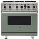 Viking® 5 Series 36" Eucalyptus Pro Style Liquid Propane Gas Range-0
