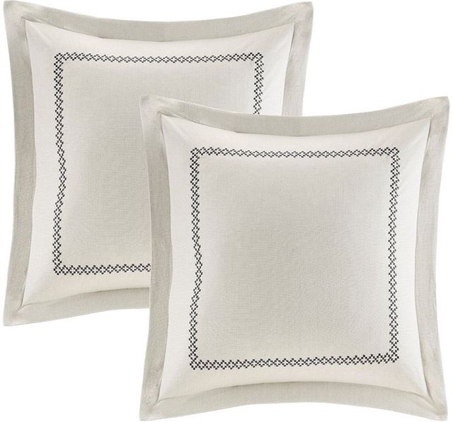 Olliix by Madison Park Signature Willow Oak Grey King Reversible Cotton Comforter Set-4