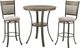 Powell® Franklin Gray Pub Table with Pewter Base-2