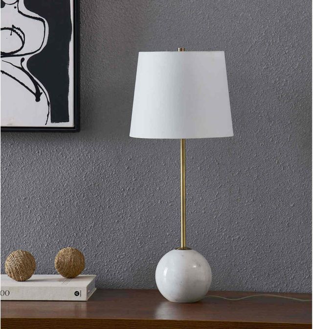 Renwil® Naomi 2-Piece Antique Brass/Natural White/Off-White Table Lamp Set-4