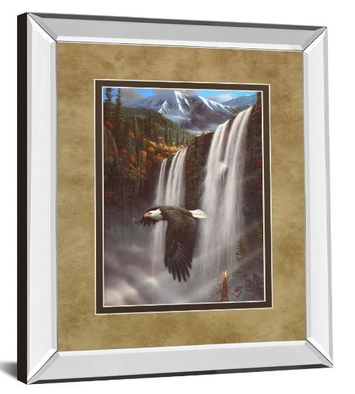 Classy Art Eagle Portrait I by Leo Stans Mirror Framed Wall Art-1