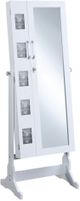 Coaster® Doyle White Jewelry Cheval Mirror With Picture Frames-0