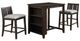 New Classic® Home Furnishings Heston 3-Piece Charcoal/Cherry Dining Set-0
