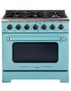 Unique Classic Retro 30" Ocean Mist Turquoise Slide-In Gas Range-0